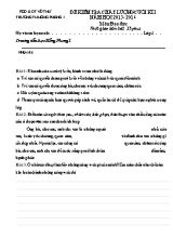 Đề kiểm tra chất lượng cuối học kì I Đạo đức lớp 3 - Năm học 2015-2016 - Trường Tiểu học Hồng Phong 3
